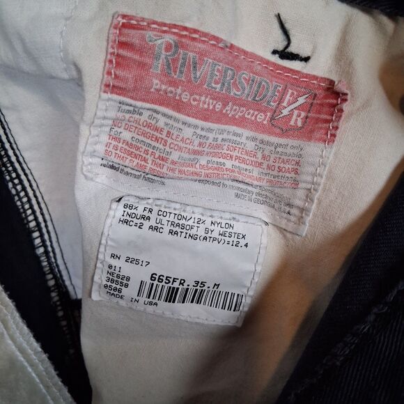 Riverside Flame Resistant Cargo Pants Mens 35 Indura Ultra Soft Westex Inseam 32 - Picture 6 of 7